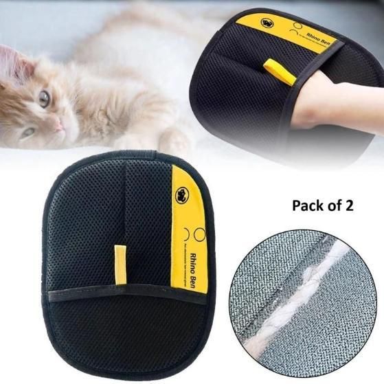 Pet Hair Remover Gloves for Dogs & Cats – Reusable Grooming Mitts for Fur, Lint & Dander
