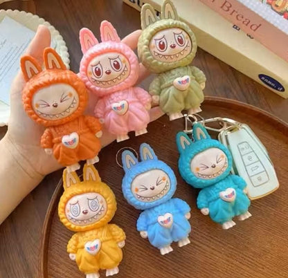 Labubu  Teddybear Keychain