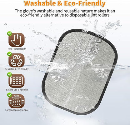 Pet Hair Remover Gloves for Dogs & Cats – Reusable Grooming Mitts for Fur, Lint & Dander