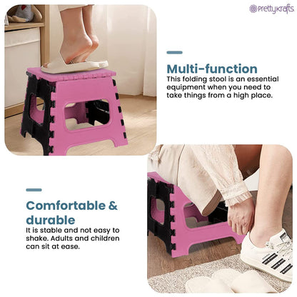 12 Inches Super Strong Folding Step Stool for Adults and Kids