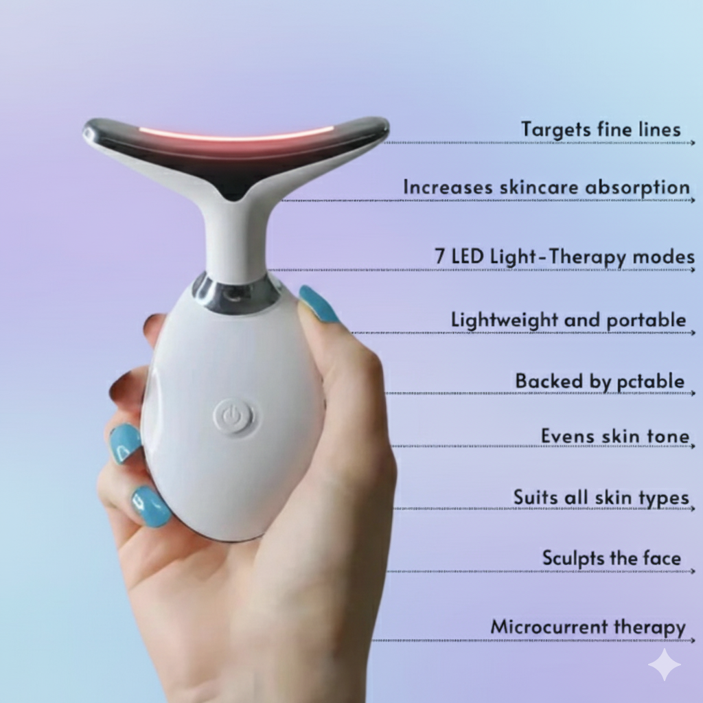LED Face and Neck Therapy Massager